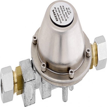 GOK 低压燃气减压阀（调压器），30 mbar，额定流量 1.5 kg/h，接口 RVS 8 &times; RVS 8